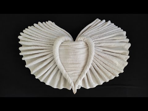 Towel Art - Heart Towel Folding | Towel folding design