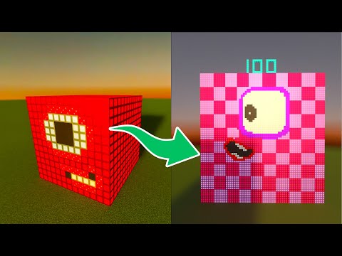 Math Outside the Box - NumberBlock Learn to Count to 1 to 100 Short Video  in Minecraft NUMBERBLOCKS