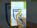India 🇮🇳 #tricolour #drawing in India Football team logo #shorts
