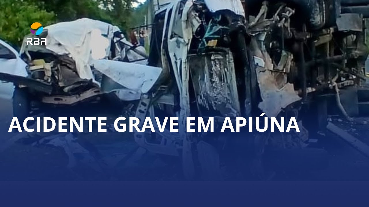 Acidente grave em Apiúna deixa três mortos