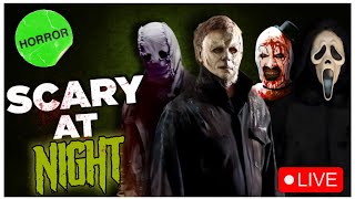 SCARY AT NIGHT *LIVESTREAM* HALLOWEEN FRANCHISE , SCREAM 7 , TERRIFIER 3 &amp; UPCOMING HORROR 2024