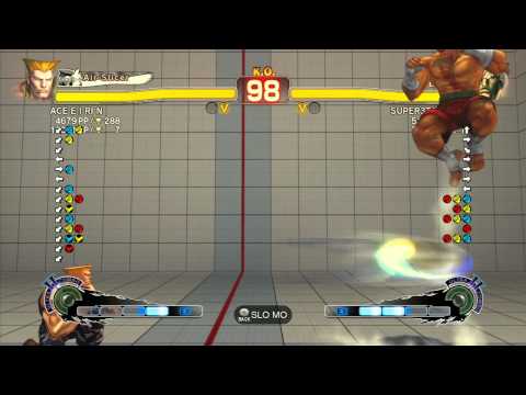 SSF4 AE 2012: ACE E I RI N (Guile) vs SUPER3TAROUMAN (Sagat) - Xbox Live Ranked Match