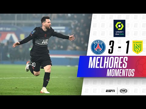 MESSI ANOTA GOLAÇO, E PSG JOGA COM TRIO 'MÁGICO' DE TITULAR | PSG 3 x 1 Nantes | Melhores momentos