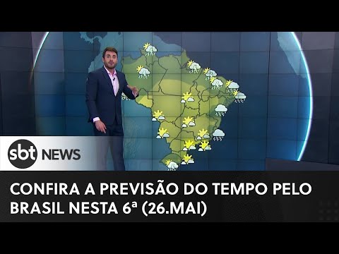 Previsão do tempo: tempo seco dá lugar a fortes chuvas no Sul | #SBTNewsnaTV (26/05/23)