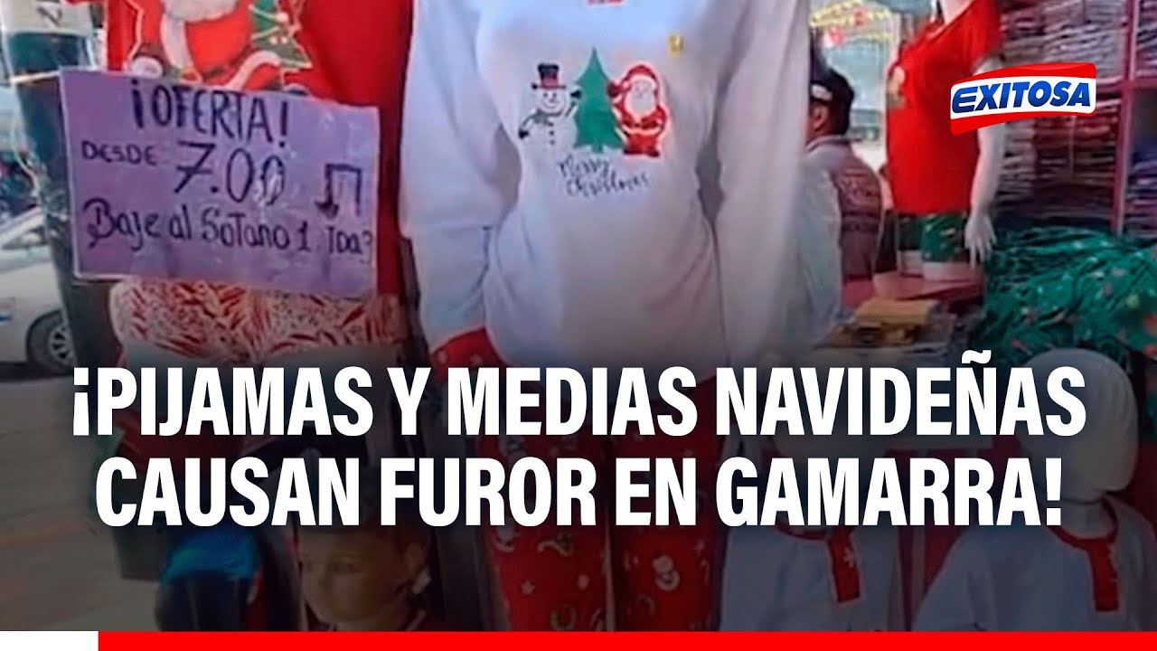 🔴🔵 ¡Gran variedad de DISEÑOS! Pijamas y medias navideñas marcan TENDENCIA en Gamarra