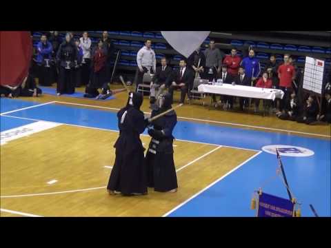 Kendo Open de France 2017 4e dan SAMUELSSON VS CHODKOWSKI  BOUDJADI VS KUMPF