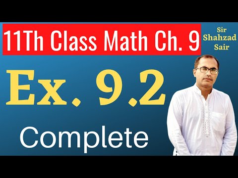 11Th Class Math Chapter 9, Exercise 9.2 || Fundamentals Of Trigonometry
