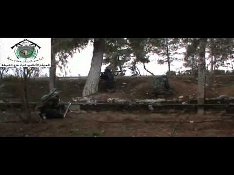 اشتباكات بين لواء درع الغوطة وقوات النظام قرب طريق مطار دمشق الدولي في ريف دمشق