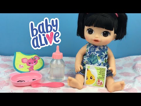 Feeding Baby Alive SWEET SPOONFULS BABY Doll Pears Doll Food Video