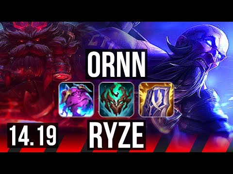 ORNN vs RYZE (TOP) | 7/0/7, Godlike | EUW Master | 14.19