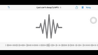 I Just can't sleep