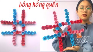 Bông hồng quấn - đồ thủ công treo tường - Wrapped roses - wall crafts