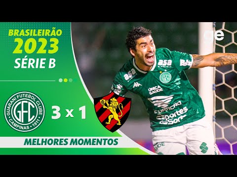 Gols e lances de Guarani x Sport