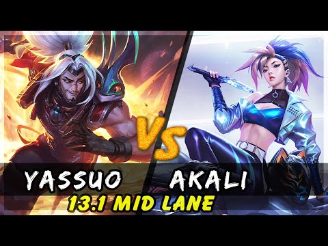 YASSUO - Yasuo vs Akali MID #3 Patch 13.1 - Yasuo Gameplay
