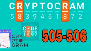 CRYPTOGRAM Word Logic Puzzles level 505 506
