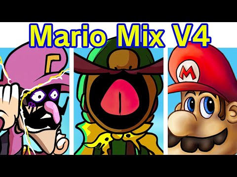 (Fanmade build/parody) MARIO IS MISSING: VS PS135 | Mario Mix V4 (FNF Mod)