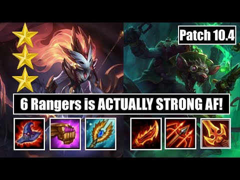 TFT Guide: Patch 10.4 - 6 RANGERS IS ACTUALLY TOP TIER