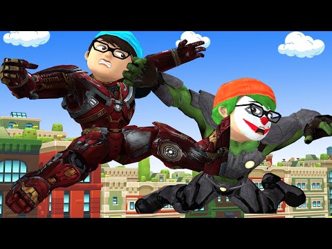 Boy Nick Transform Iron Man Hero Punish Bad Guys Jake vs Nickhulk Joker - Scary Teacher 3D Funny