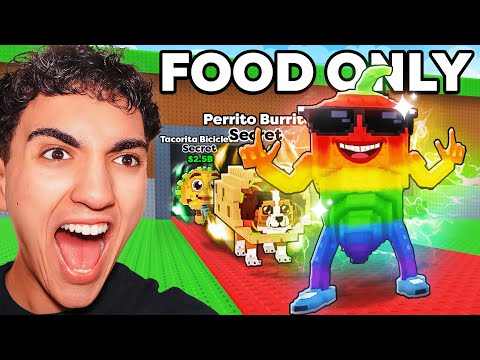 $0 to $1 TRILLION With ONLY FOOD Brainrots in Steal a Brainrot...