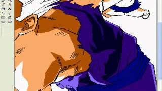 ペイントでＳＳＪ２悟飯を描いてみた