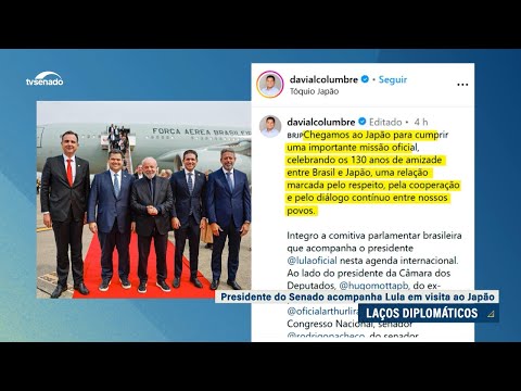 Davi Alcolumbre participa de comitiva presidencial em missão no Japão