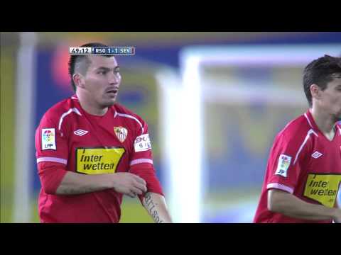Gol de Medel en el Real Sociedad (1-1) Sevilla FC - HD