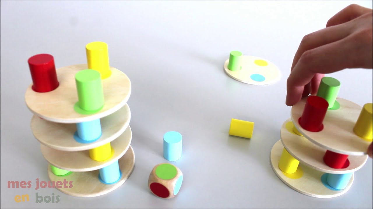 Jeu de société en bois - Tour de Pise