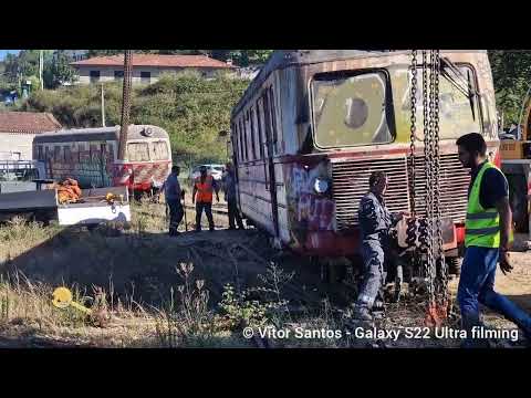 Resgate das automotoras Nohab de via métrica na estação de Livração - 26 de Julho de 2022
