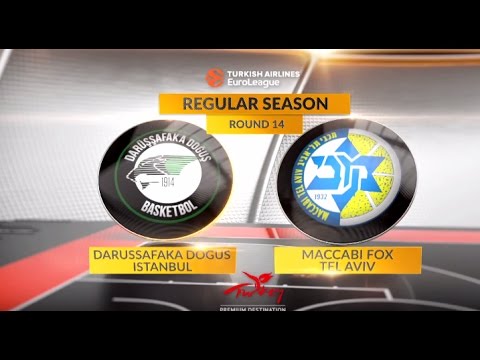 EuroLeague Highlights RS Round 14: Darussafaka Dogus Istanbul 86-84 Maccabi FOX Tel Aviv