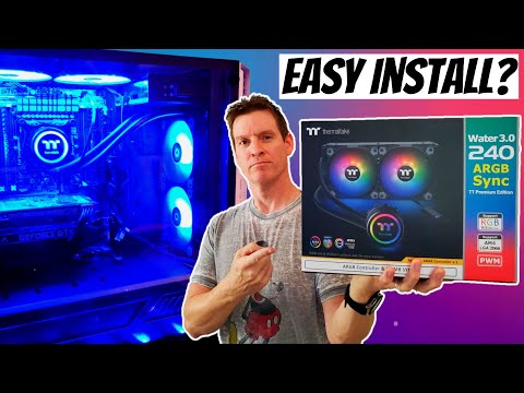 Thermaltake Vandens aušinimas - TH360 ARGB (3x120mm) video