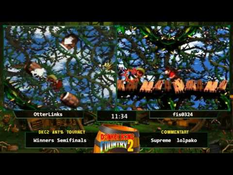 OtterLinks vs fis0324 - Donkey Kong Country 2 Any % Tournament 2016