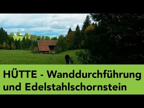 Montage von Wanddurchführung und Edelstahlkamin