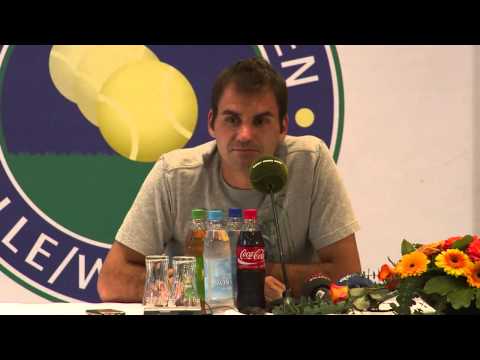 Gerry Weber Open 2013 Presser in English with Roger Federer