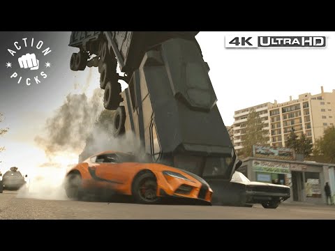 Flipping The Giant Truck | F9: The Fast Saga 4k HDR