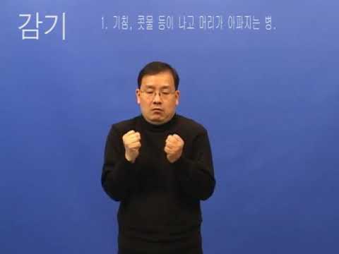 「감기」의 한국수어 표현