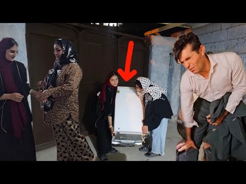 Zahra's departure to look for work and bringing a refrigerator home