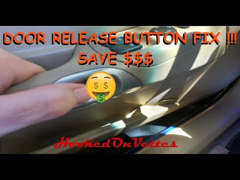 HELP!!  How To Fix broken / worn C6 Corvette Door Release Button !!!