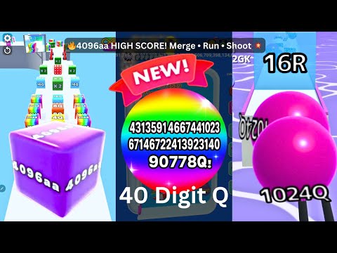 Ball Run 2048 vs Jelly Run 2048 [4096aa] vs Bounce Merge 3D [40 Digit Q] | High Score Challenge🎮🔥