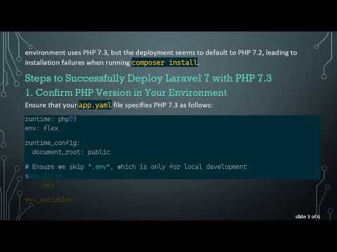 How to Solve PHP 7.3 Deployment Issues for Laravel 7 on Google Cloud Platform