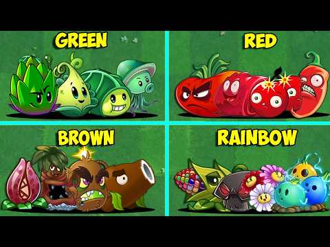 Random 20 Team Colorful Plants Vs All Team Zombies - Who Will Win? - Pvz 2 Team Plant Battlez