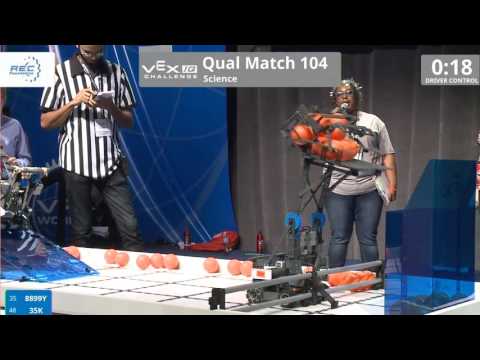 VEX Worlds 2016 - VEXIQ Middle School - Science - Qual 104 (8899Y 35K) 109