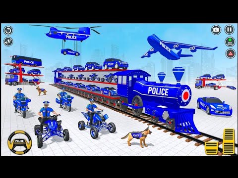 police atv transport truck | us police car transport game simulator | never stop jk