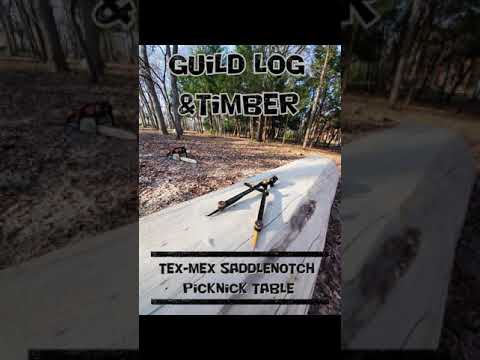 Saddle notch Log Pick nick Table