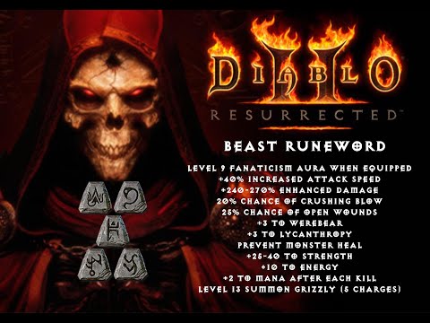 How to Make Beast Runeword | Diablo 2 Resurrected