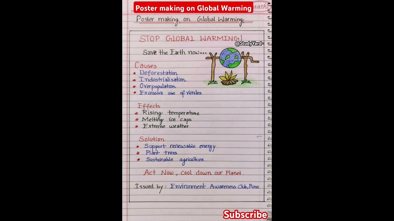 Poster making on Global warming l poster making l poster making class 5/6/7/8/9/10/11/12