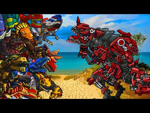 Terminator T-Rex Destroyer : Lv 64 - VS 13 Expert Dinosaurs - Dino Robot Battle Arena