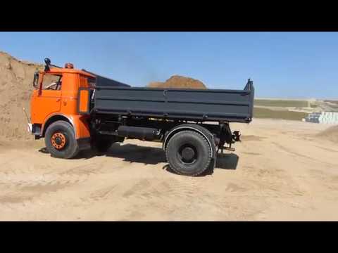 Germendorf 2019 Skoda LIAZ 706 MTSP25-Allradkipper Abfahrt von der Ladestelle