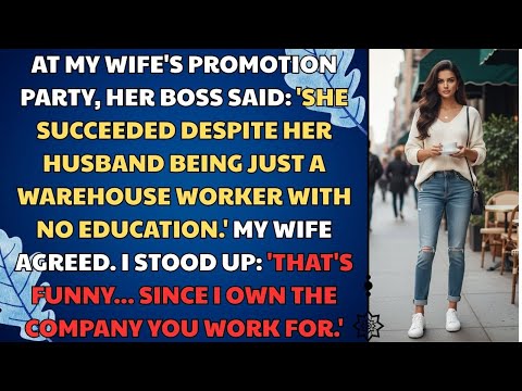 At My Wife's Promotion Party, Her Boss Said: 'She Succeeded Despite Her Husband Being...' Storytime