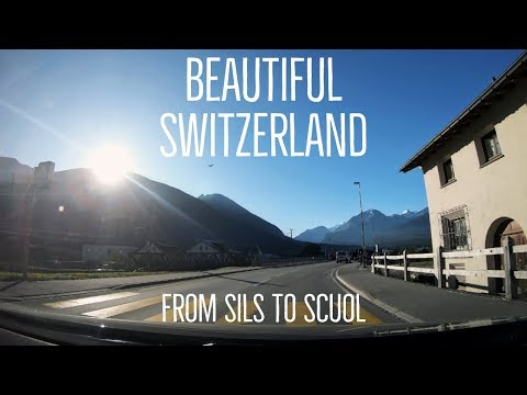 Drive from Sils im Engadin to St. Moritz and finally to Scuol - Beautiful Switzerland 4k