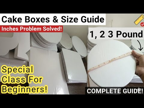 Online Baking Class For Beginners || How To Choose Cake board Size and boxes || Beginners Special 